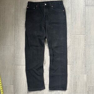 Vintage Levi’s 505 Regular Fit Straight Leg Denim Black Jeans W36 L34